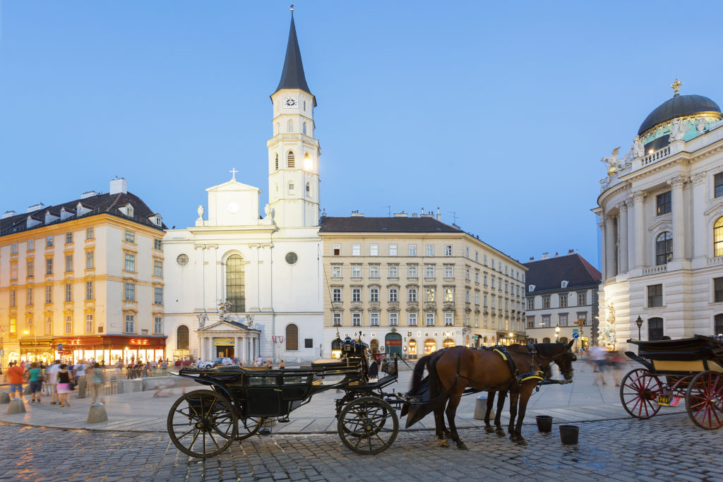 Horse carriage in Josefsplatz, Vienna