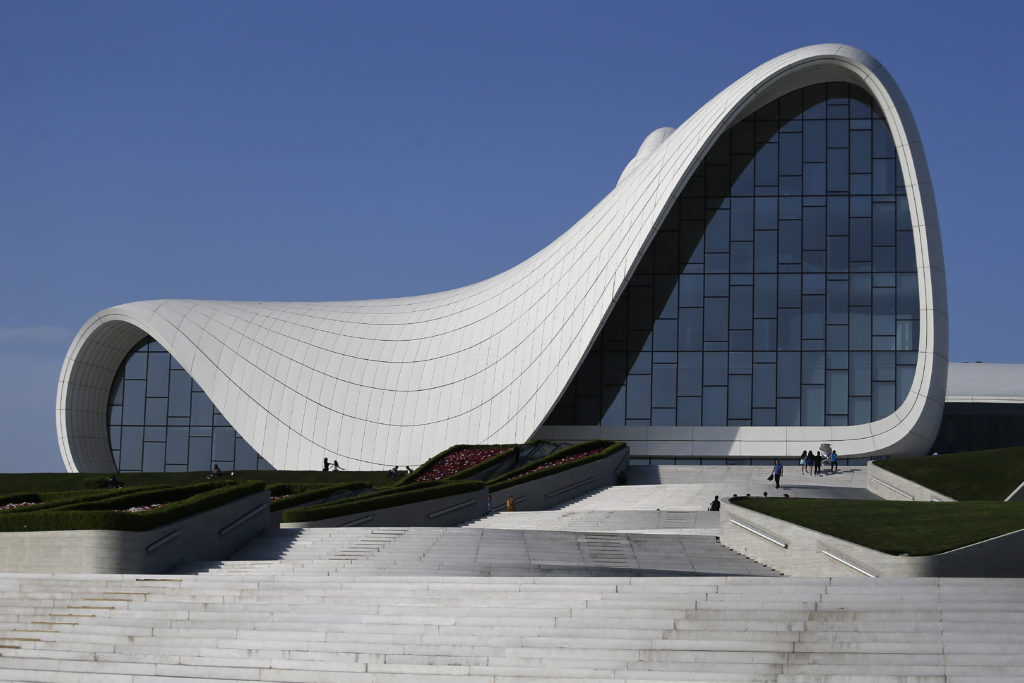 View of the Heydar Aliyev Center in Baku