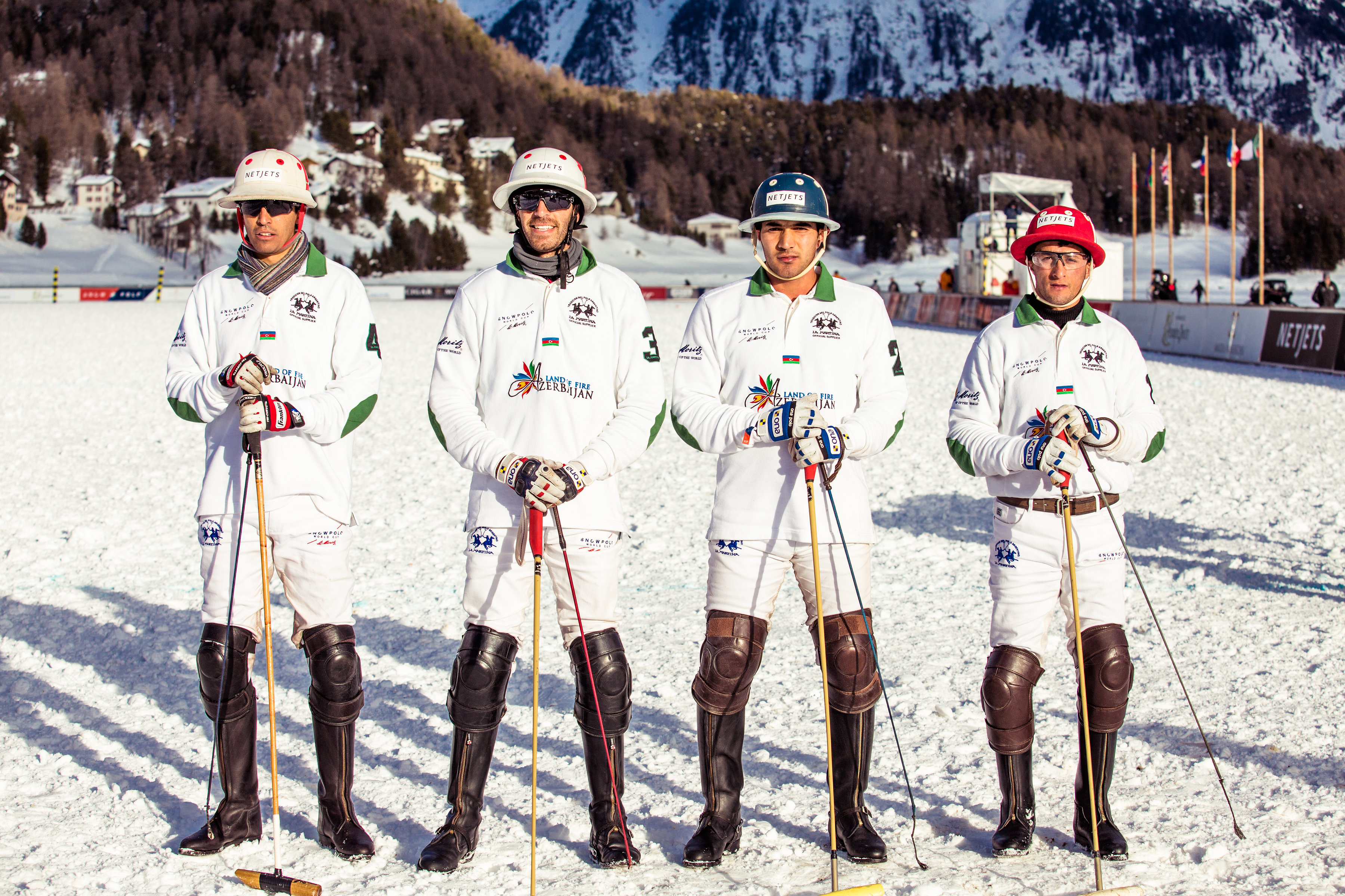 Members of the Azerbaijan Land of Fire Snow Polo Team 2018