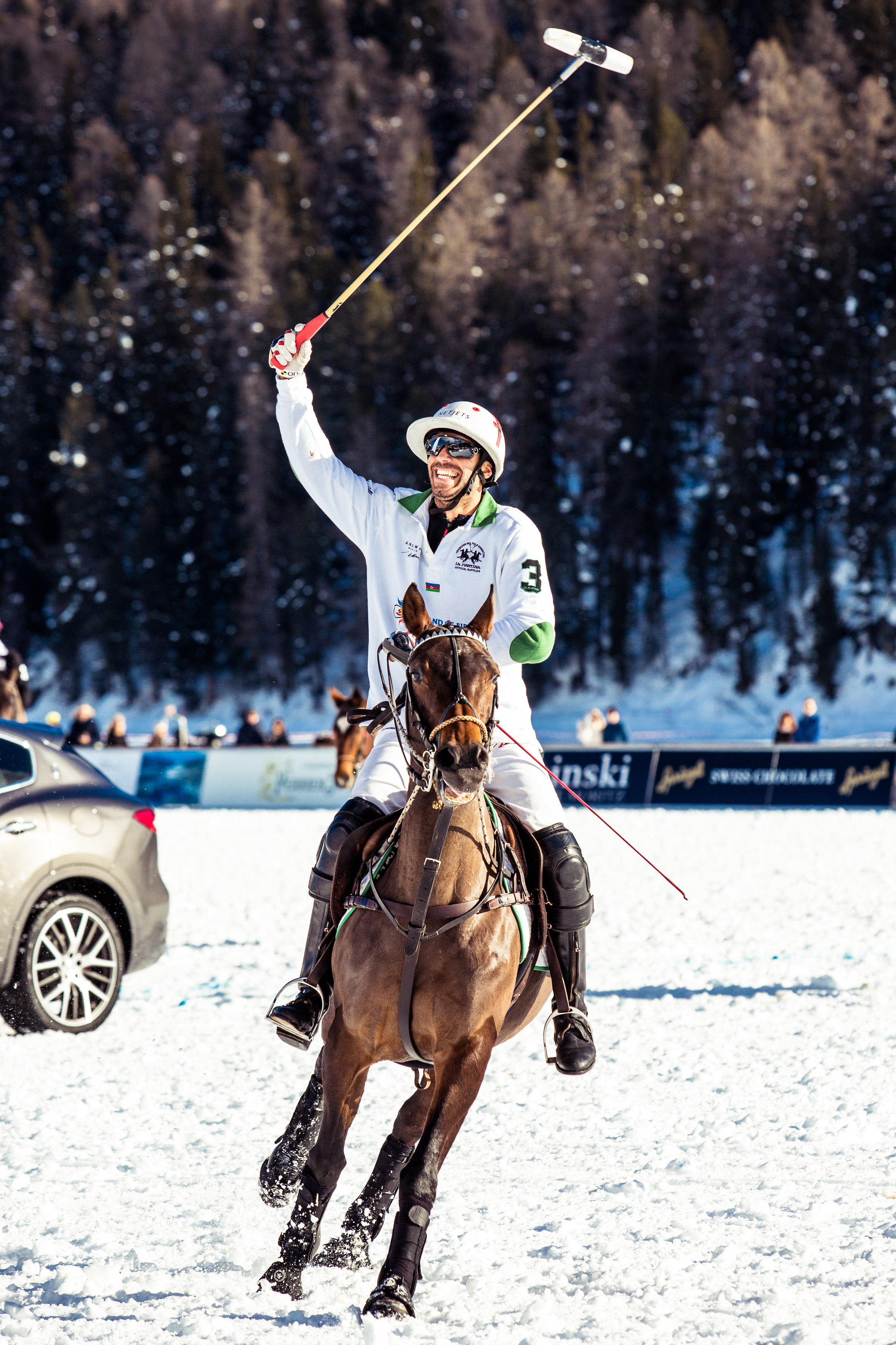 A victory lap by the Azerbaijan Land of Fire Snow Polo team 2018