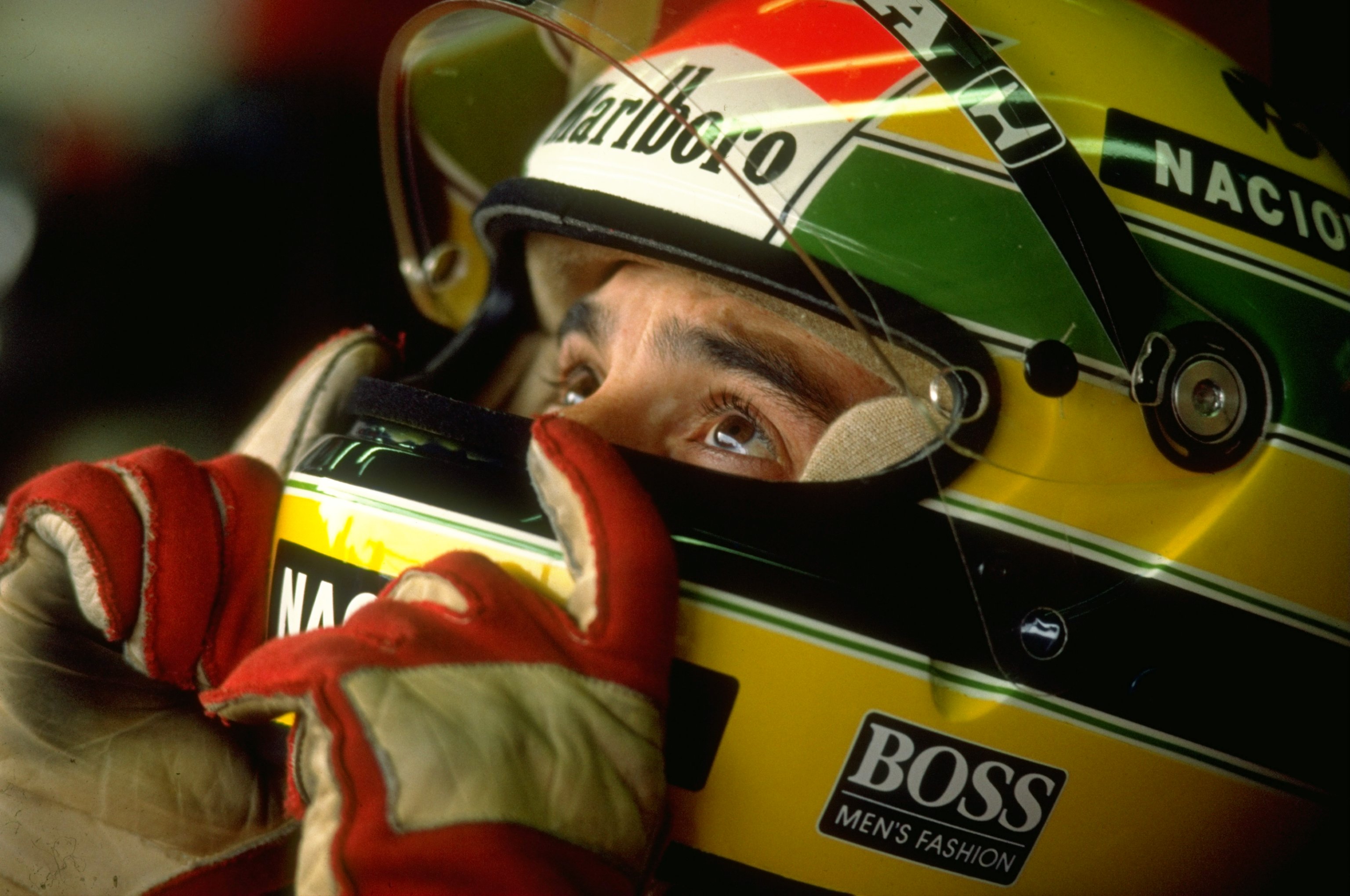 Portrait of Ayrton Senna before the Japanese Grand Prix at the Suzuka circuit in Japan