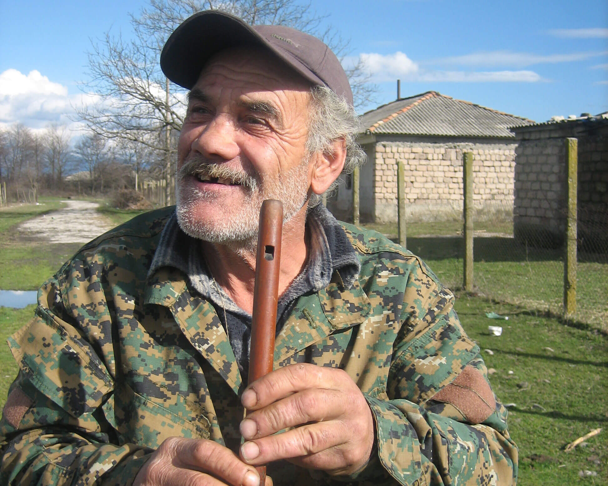 A musician in Zemo Alvani, Akhmetis Raioni, Georgia